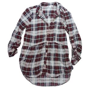 🍁 3/$15 DR2 Peplum Button Up Shirt Small